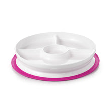 將圖片載入圖庫檢視器 OXO Tot Stick &amp; Stay Suction Divided Plate - Pink
