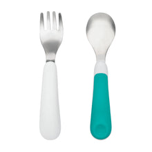 將圖片載入圖庫檢視器 OXO Tot Fork &amp; Spoon Set - Teal
