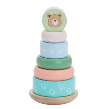 Load image into Gallery viewer, Bubble Wooden Bear Stacking Rings
