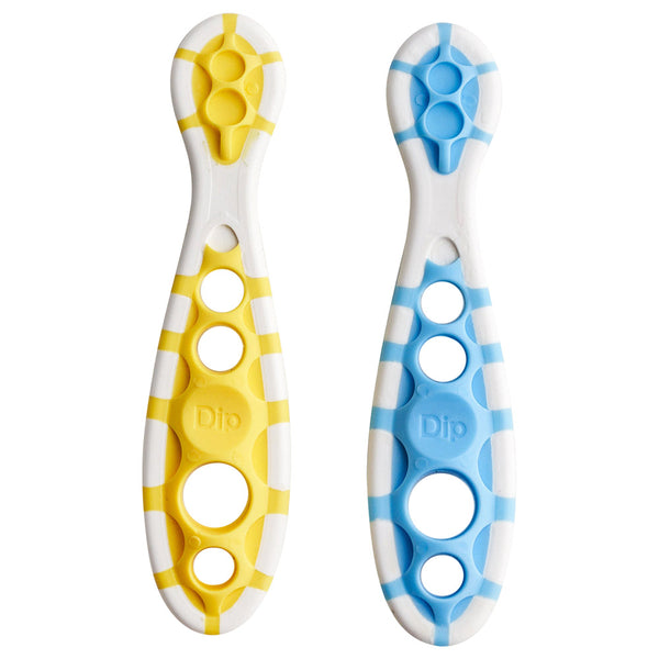 CogniKids Dip 2-Pack Weaning Pre-Spoons - Sunshine/Sky