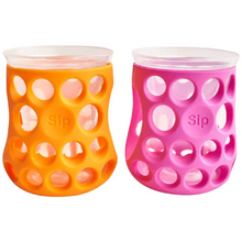 將圖片載入圖庫檢視器 CogniKids Sip 2-Pack Natural Drinking Cups - Tangerine/Flamingo
