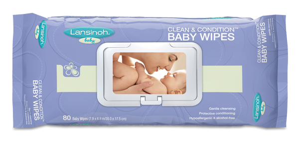 Lansinoh Clean & Condition Baby Wipes