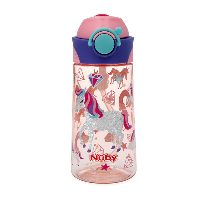 Nuby Tritan Cup with Spout & Flip Top 15 oz / 450 ml - Pink