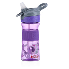 將圖片載入圖庫檢視器 Nuby Soft Spout On the Go Sports Bottle with Push Button - Purple
