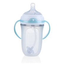 將圖片載入圖庫檢視器 Nuby Comfort Silicone Bottle 240ml with weighted straw
