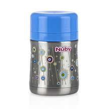 Load image into Gallery viewer, Nuby Stainless Steel Food Jar with Spoon - Blue
