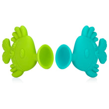 將圖片載入圖庫檢視器 Nuby Silly Suction Kissing Fish - Green &amp; Aqua
