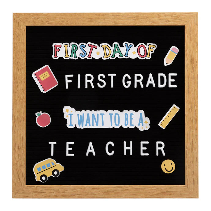 Pearhead First Day of School Letterboard Set with Stickers