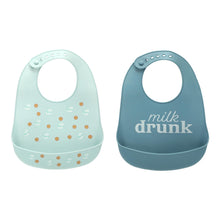 將圖片載入圖庫檢視器 Pearhead Silicone Bib 2 Pack - Milk Drunk
