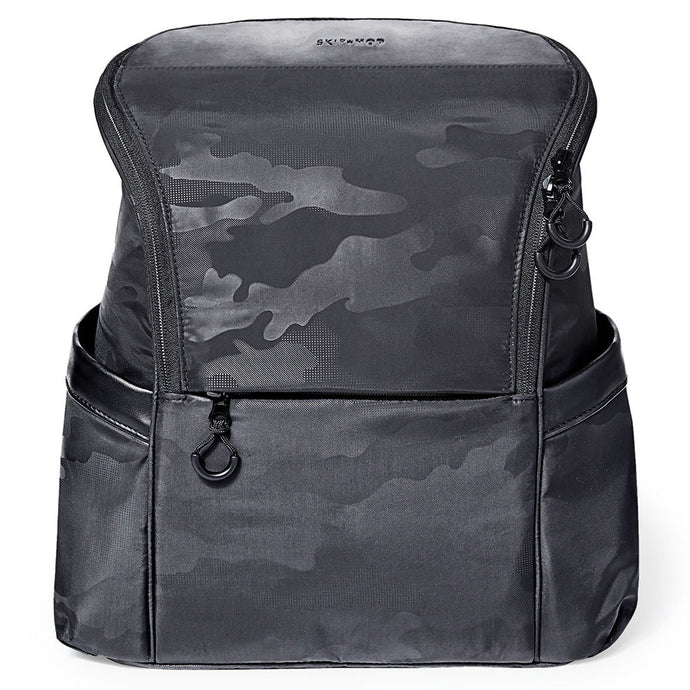 Skip Hop Paxwell Easy-Access Diaper Backpack - Black Camo