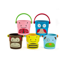 將圖片載入圖庫檢視器 Skip Hop Zoo Bath Stack &amp; Pour Buckets
