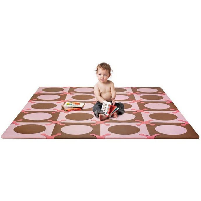 Skip Hop Playspot Foam Floor Tiles  - Pink/Brown