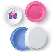 將圖片載入圖庫檢視器 Skip Hop Zoo Smart Serve Non Slip Bowls - Butterfly
