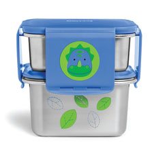 Load image into Gallery viewer, Skip Hop Zoo Stainless Steel Lunch Kit - Dinosaur
