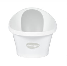 Load image into Gallery viewer, Shnuggle Bath with Plug - White with Grey Backrest
